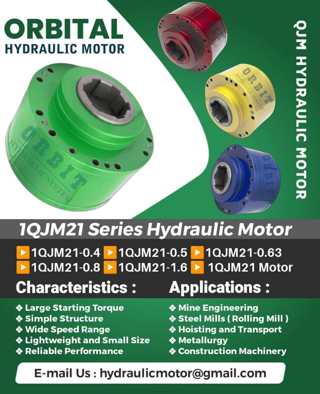 1QJM21 Hydraulic Motor in Ahmedabad Mumbai Pune Chennai Bangalore Hyderabad Kolkata Nashik India
